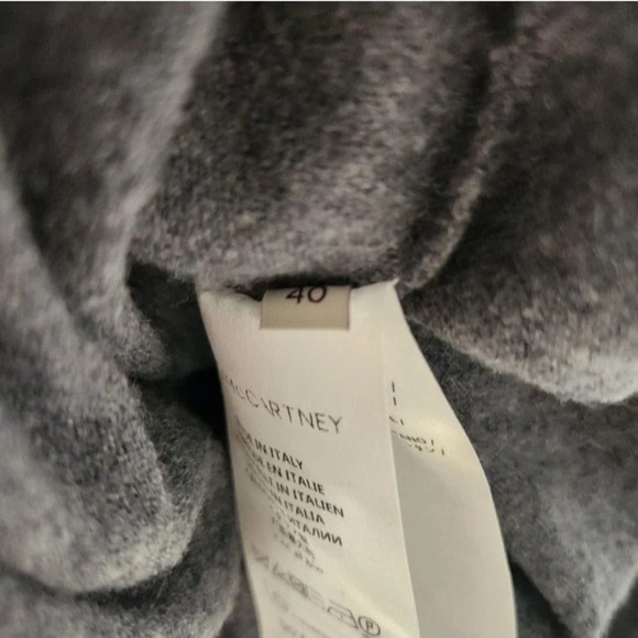 Stella McCartney Felted Frills Jumper Ruffle Sweater Virgin Wool Graphite Gray S - Picture 8 of 9